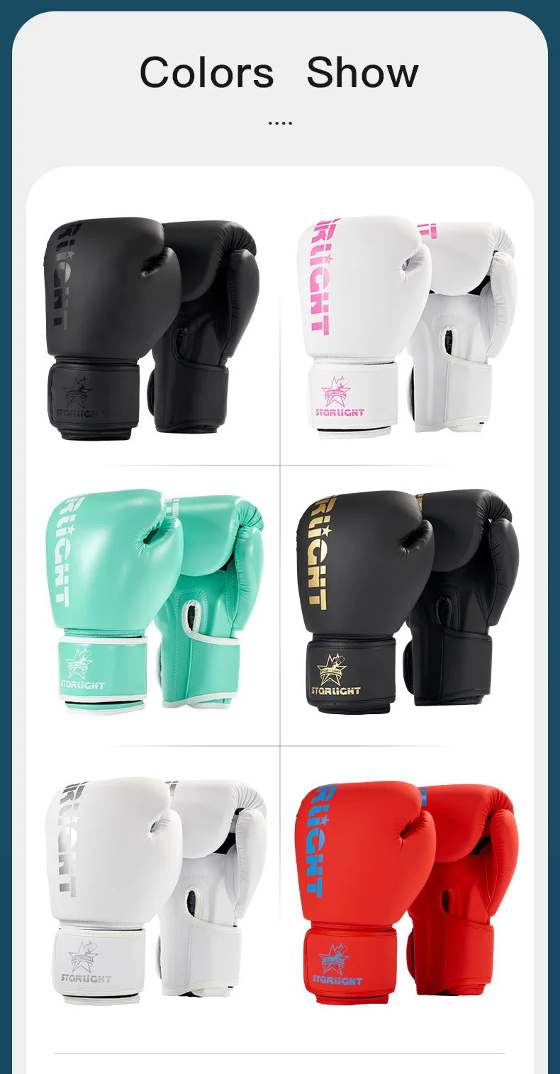 Gants de boxe professionnels pour adultes 8/10/12 14 16 | UNISEXE | Accessoires C