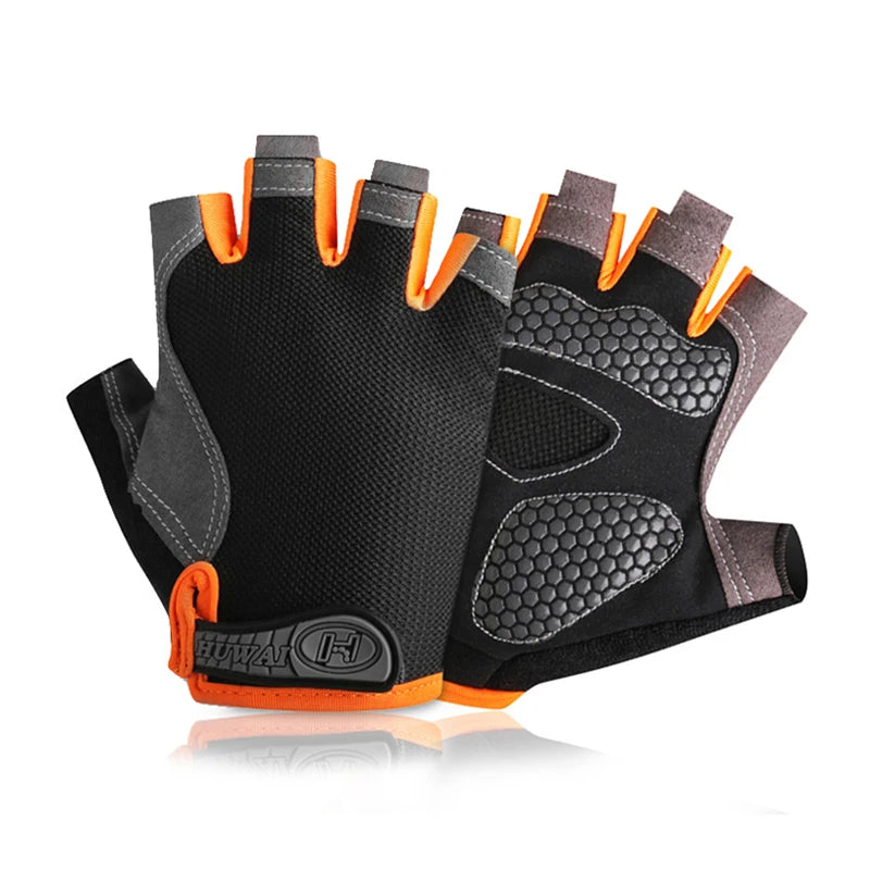 Gants de sport respirants UNISEXE, accessoire d'entraînement sans doigts
