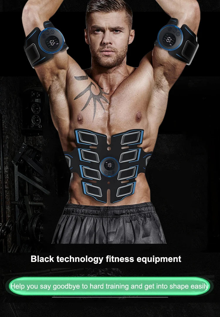 Entraîneur musculaire abdominal aste USB, masseur musculaire abdominal portable, ceinture d'entraînement électronique, équipement de fitness