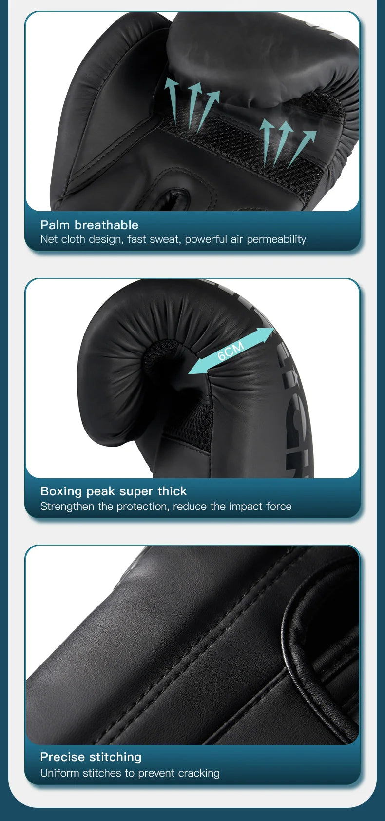 Gants de boxe professionnels pour adultes 8/10/12 14 16 | UNISEXE | Accessoires C