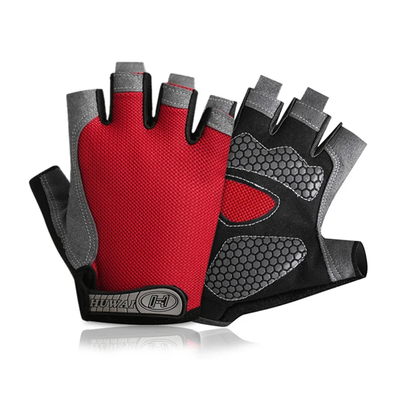Gants de sport respirants UNISEXE, accessoire d'entraînement sans doigts