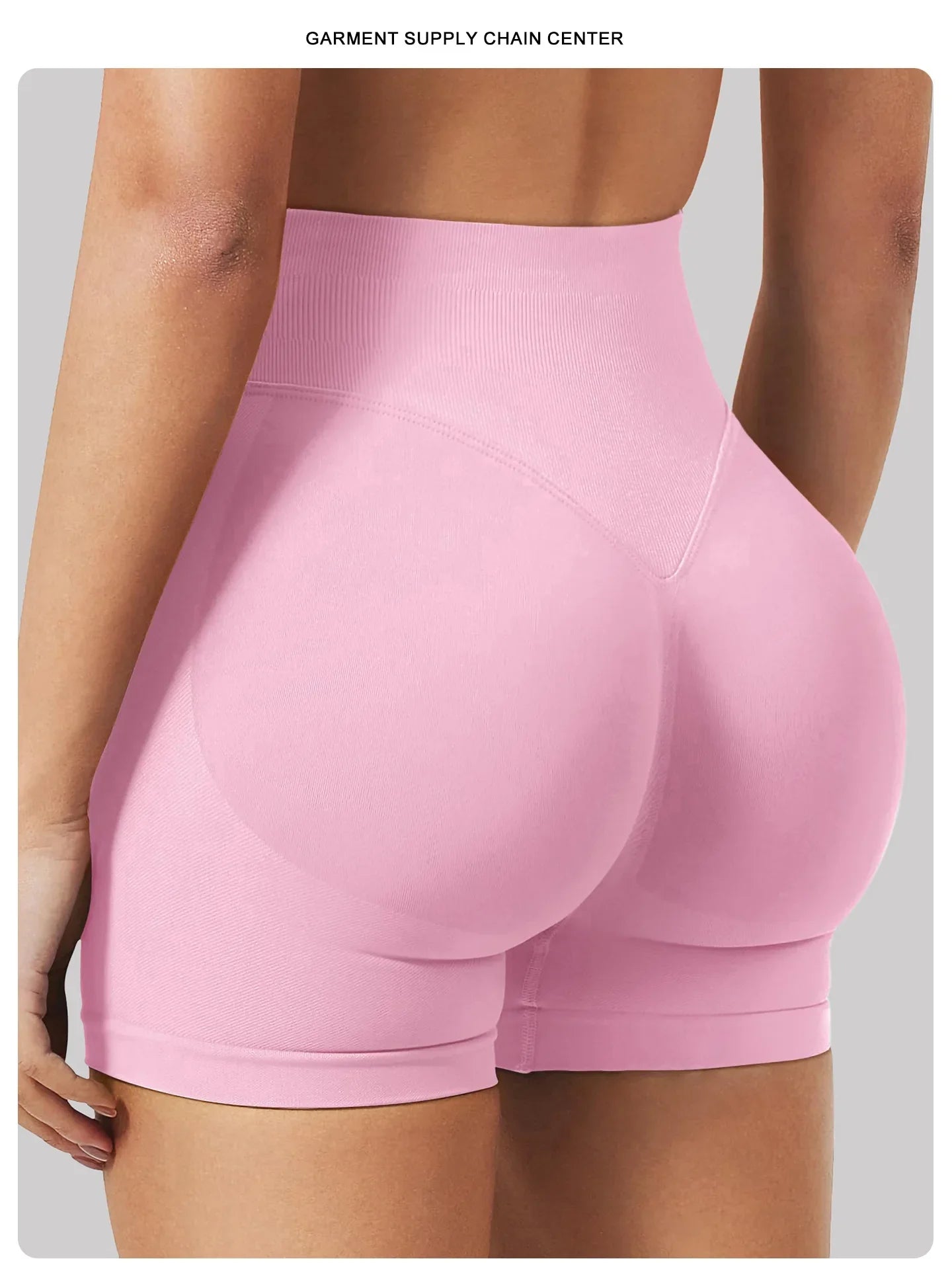 Short Taille basse côtelée sans couture haute élasticité Booty | Fitness Femme