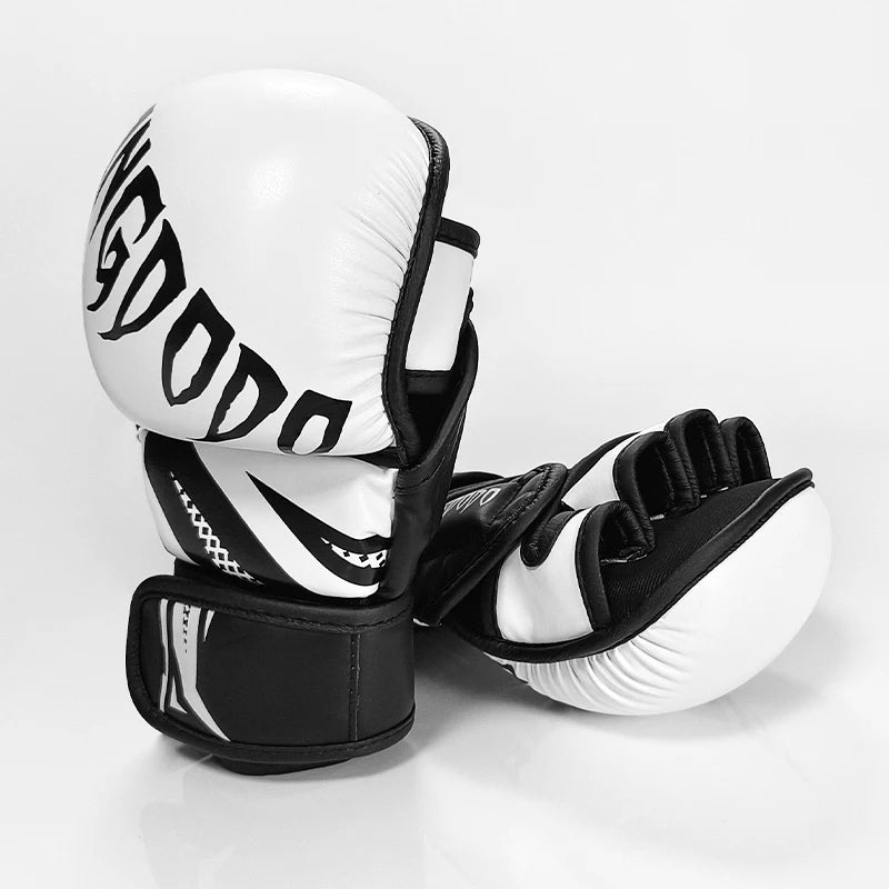 Gants de combat demi-doigt Pur Cuir | MMA - Boxe - Muay Thai |Accessoires C
