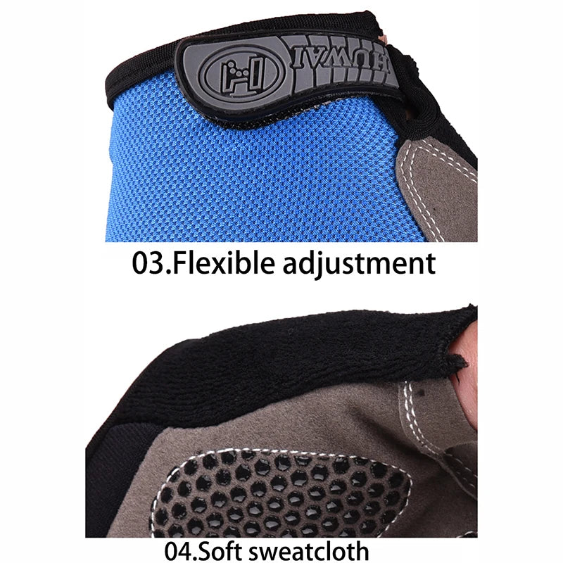 Gants de sport respirants UNISEXE, accessoire d'entraînement sans doigts