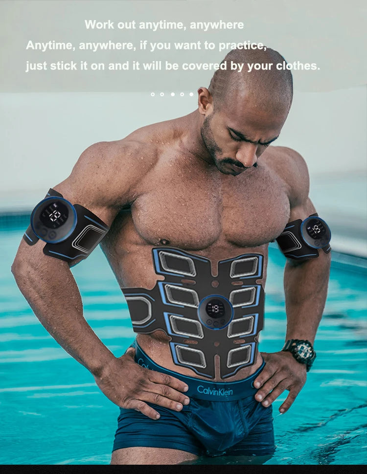 Entraîneur musculaire abdominal aste USB, masseur musculaire abdominal portable, ceinture d'entraînement électronique, équipement de fitness