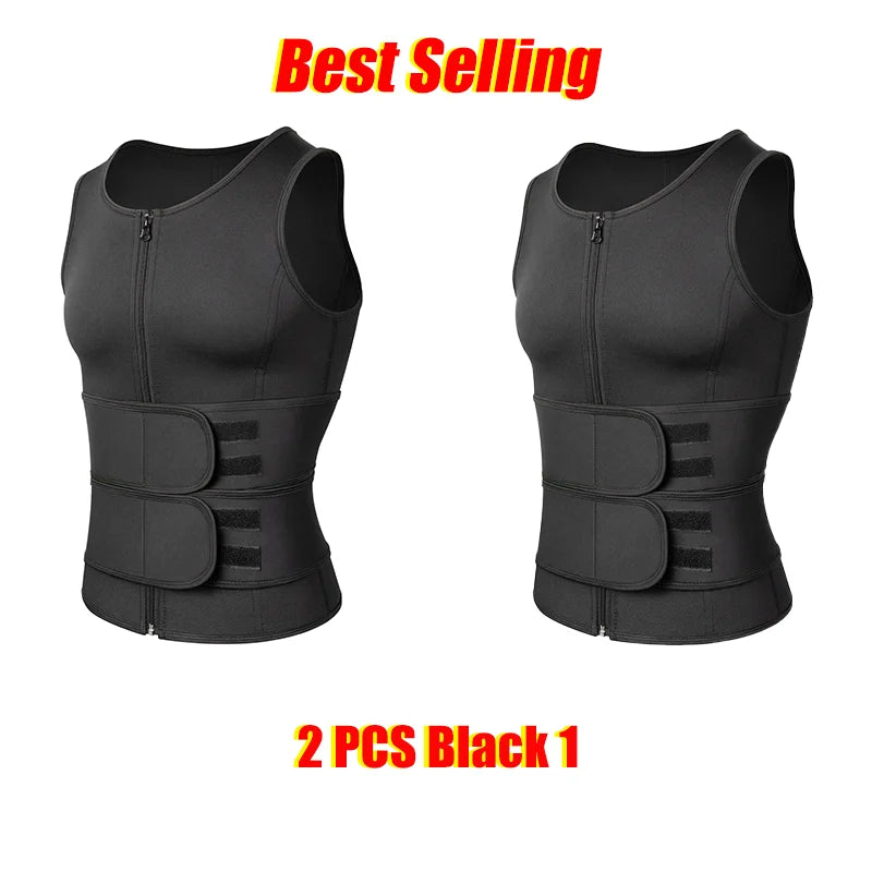 Hommes taille formateur Sauna gilet Fitness Corset Abdomen minceur corps Shaper ventre réduisant Shapewear brûler graisse chemise tondeuse ceinture