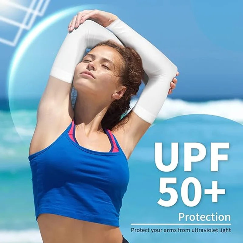 Manchons de protection solaire Ice Silk – Matériau en nylon, SPF 50+, haute respirabilité, blocage UV 99 %+ pour le cyclisme et le sport