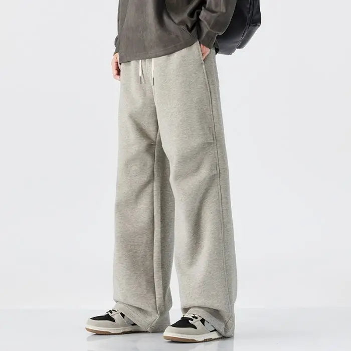 Baggy Fit hommes Decontracté pantalon automne hiver jambe droite ouest pantalon confortable drapé japonais rétro casual pantalon nouveau
