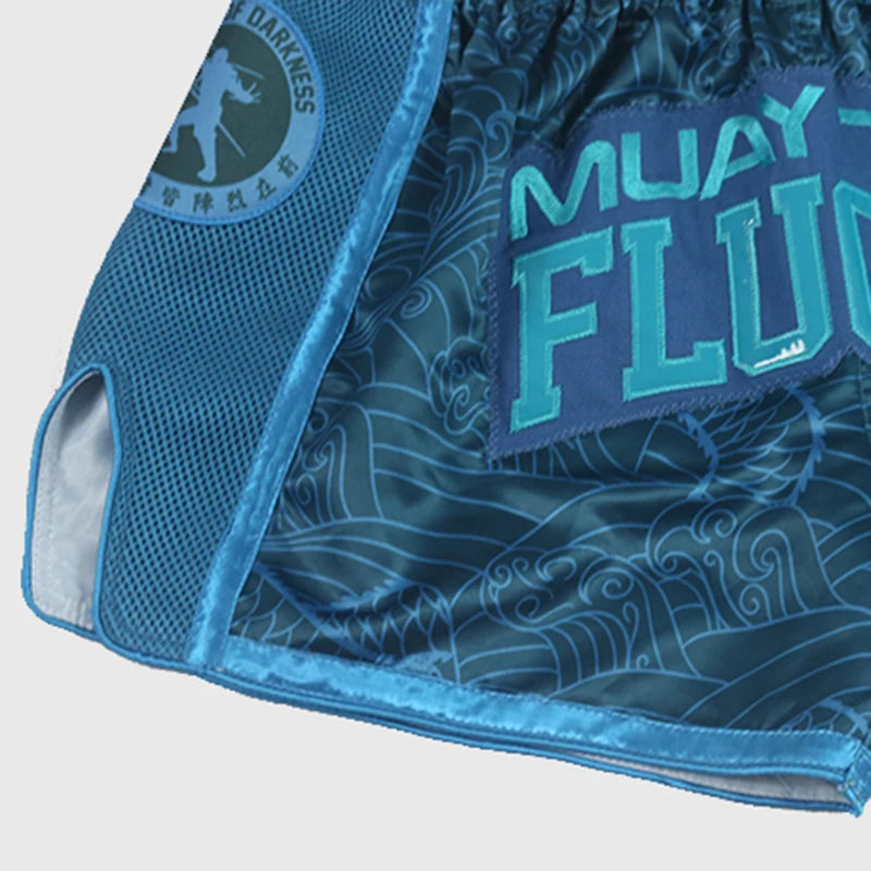 FLUORY Style Muay Thai Short Imprimer Free Combat Arts Martiaux Mixtes Boxe Entraînement Match