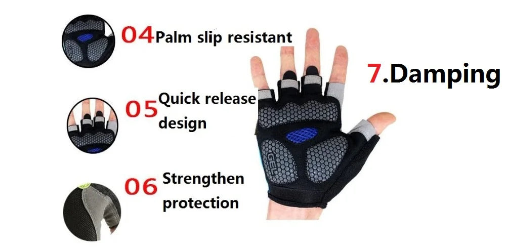 Gants de sport respirants UNISEXE, accessoire d'entraînement sans doigts