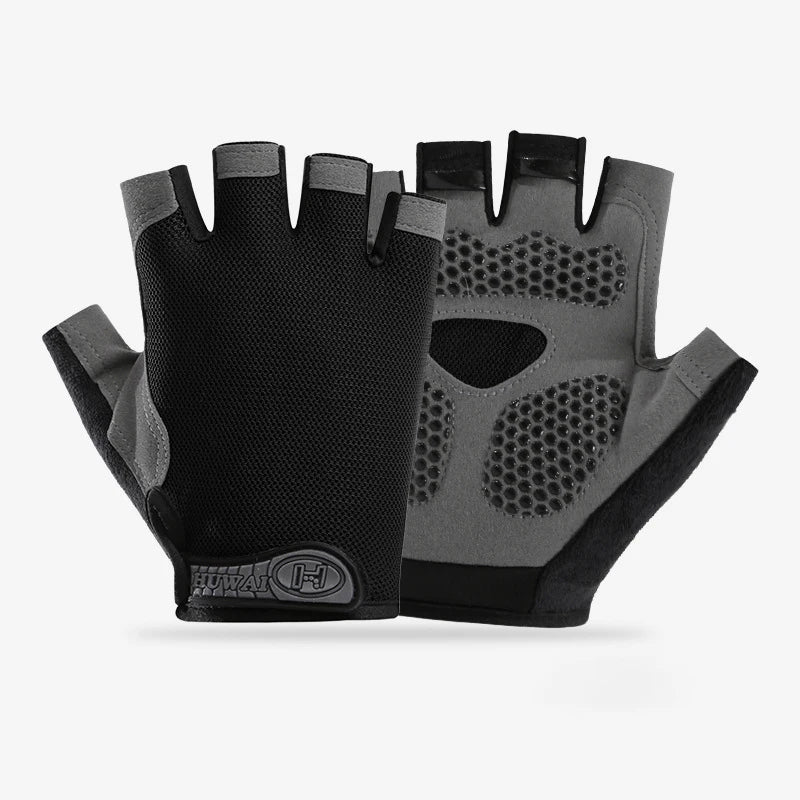 Gants de sport respirants UNISEXE, accessoire d'entraînement sans doigts