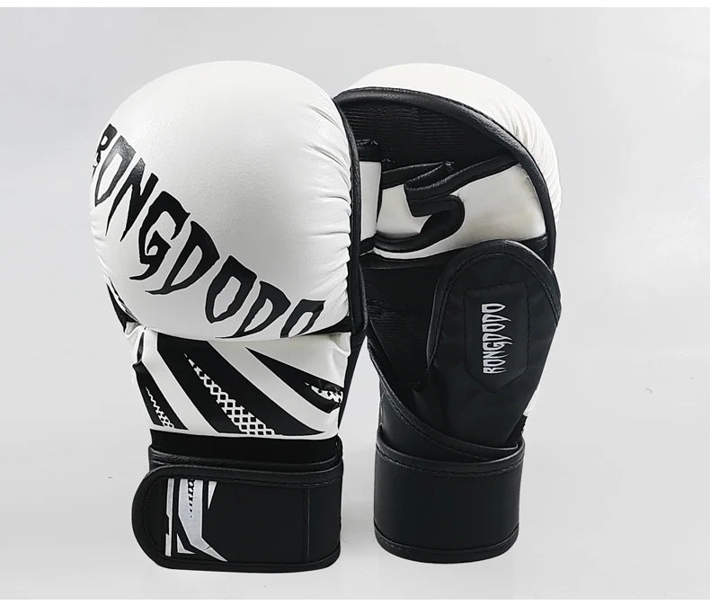 Gants de combat demi-doigt Pur Cuir | MMA - Boxe - Muay Thai |Accessoires C