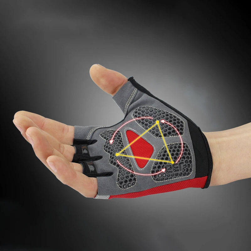 Gants de sport respirants UNISEXE, accessoire d'entraînement sans doigts