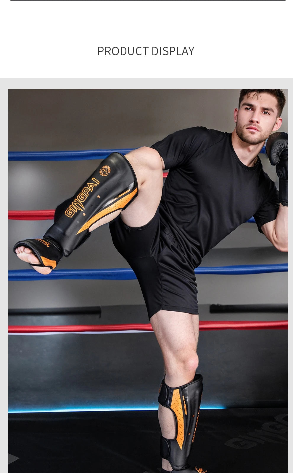 Protecteur de jambe de combat professionnel Sanda Entraînement de boxe adulte Protecteur de pied de tibia adulte Panneau arrière Muay Thai | Accessoires C