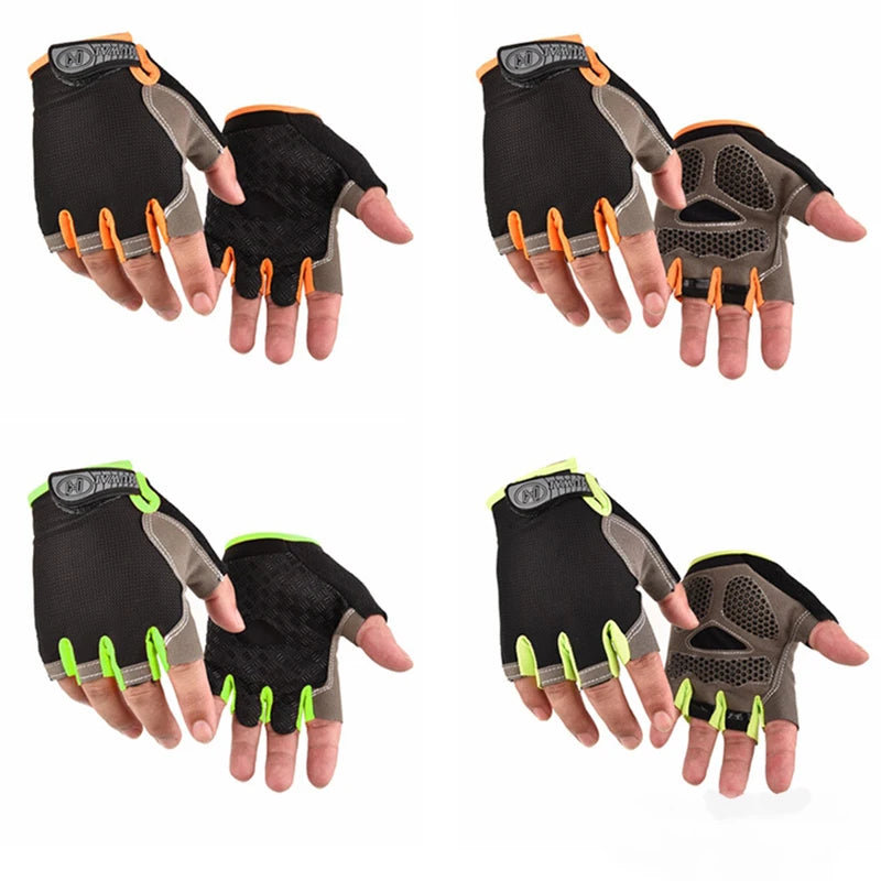 Gants de sport respirants UNISEXE, accessoire d'entraînement sans doigts