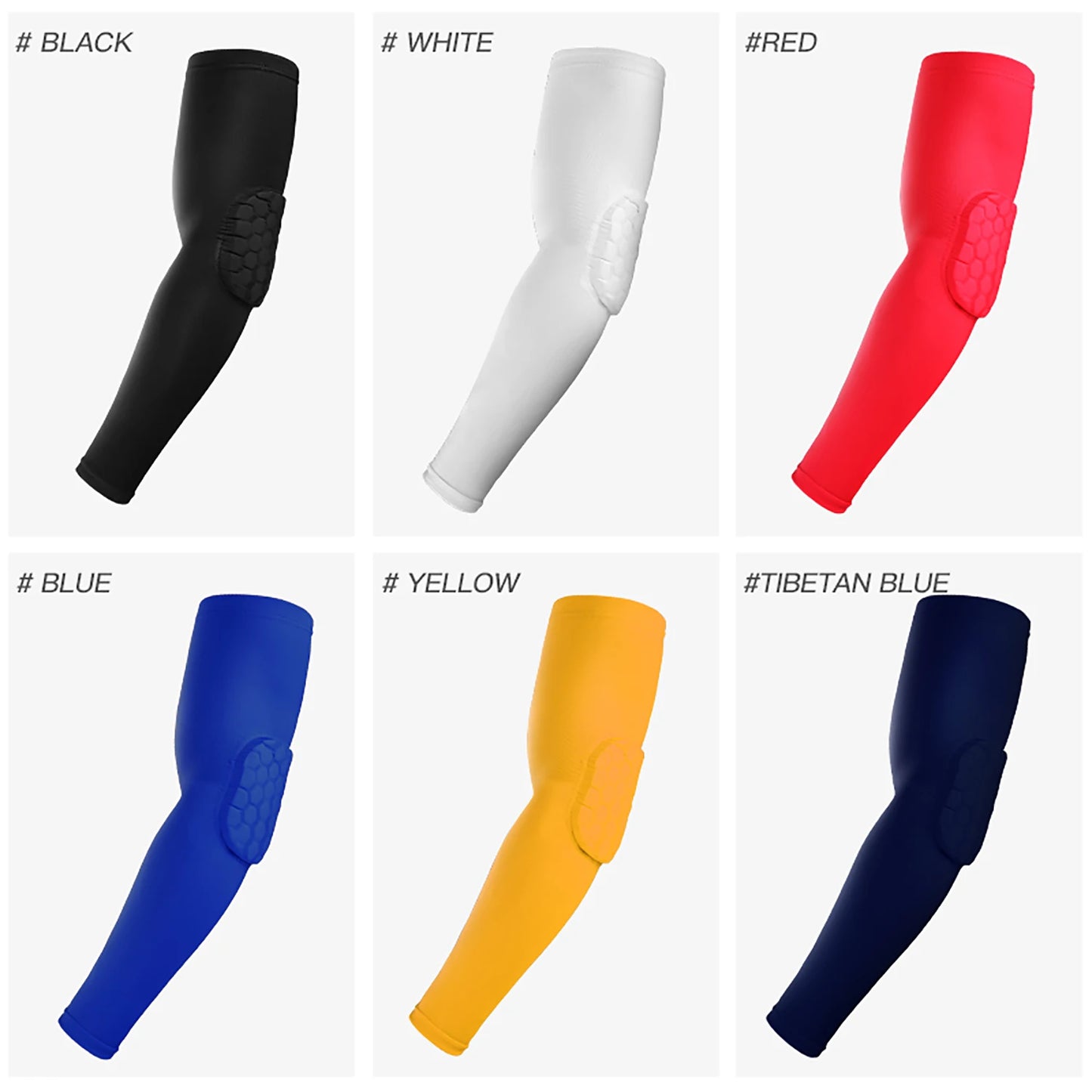 Protection du coude de sport en nid d'abeille, 2 pièces, Anti-collision, Protection de la pression, manchon du bras, basket-ball, cyclisme, équipement de Protection pour le Fitness