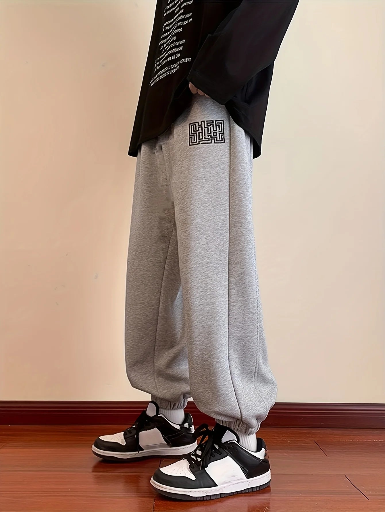 Pantalons décontractés à la mode pour hommes - pantalons de survêtement amples, adaptés à un usage quotidien toutes saisons - lavé à la machine, antiadhésif, respirant f