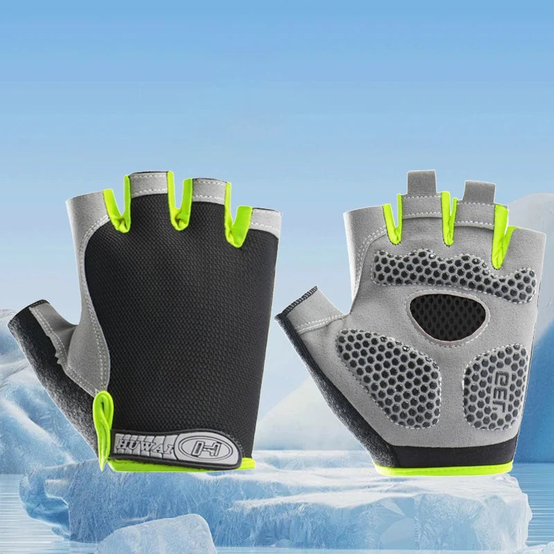 Gants de sport respirants UNISEXE, accessoire d'entraînement sans doigts