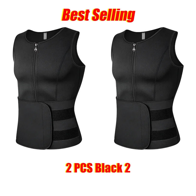 Hommes taille formateur Sauna gilet Fitness Corset Abdomen minceur corps Shaper ventre réduisant Shapewear brûler graisse chemise tondeuse ceinture