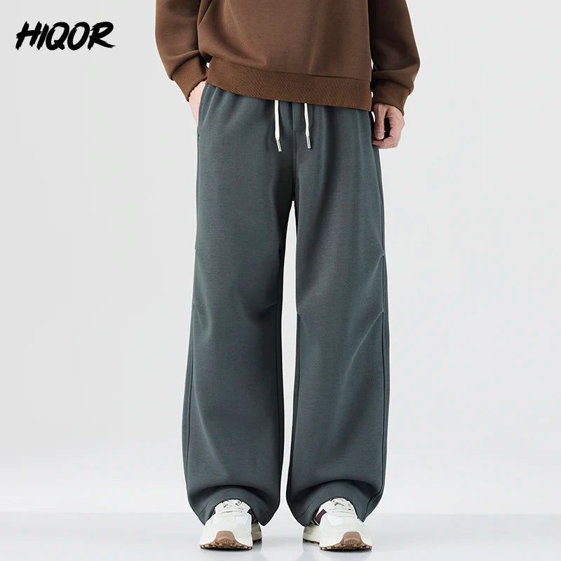 Baggy Fit hommes Decontracté pantalon automne hiver jambe droite ouest pantalon confortable drapé japonais rétro casual pantalon nouveau