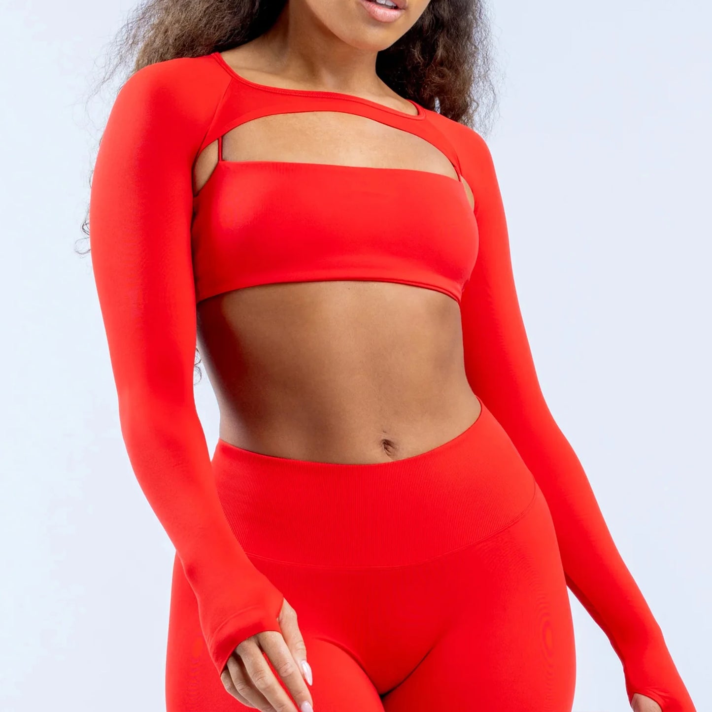 Ensemble 3pcs sans couture femme fitness élastique respirant haussement d’épaules sports à manches longues (ne contient pas de soutien-gorge) | Fitness Femme