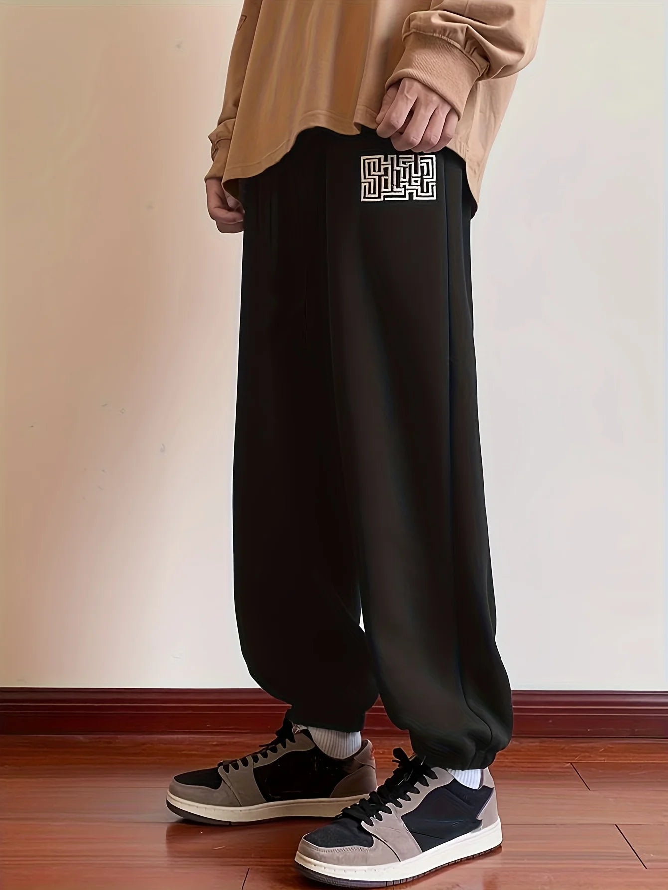 Pantalons décontractés à la mode pour hommes - pantalons de survêtement amples, adaptés à un usage quotidien toutes saisons - lavé à la machine, antiadhésif, respirant f