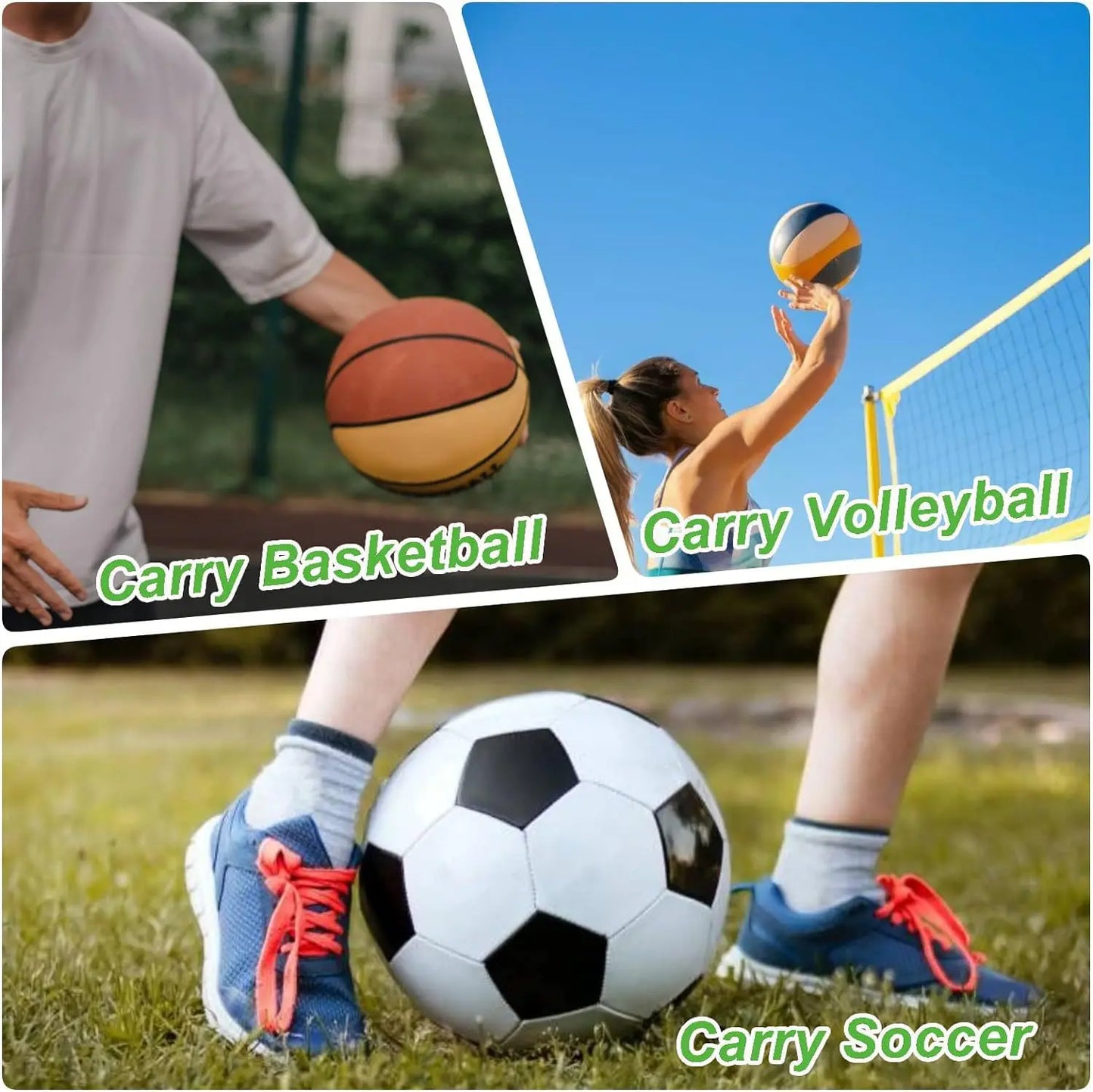 Filets de transport de ballons pour Football, Basket-ball, volley-Ball, Sports de plein air