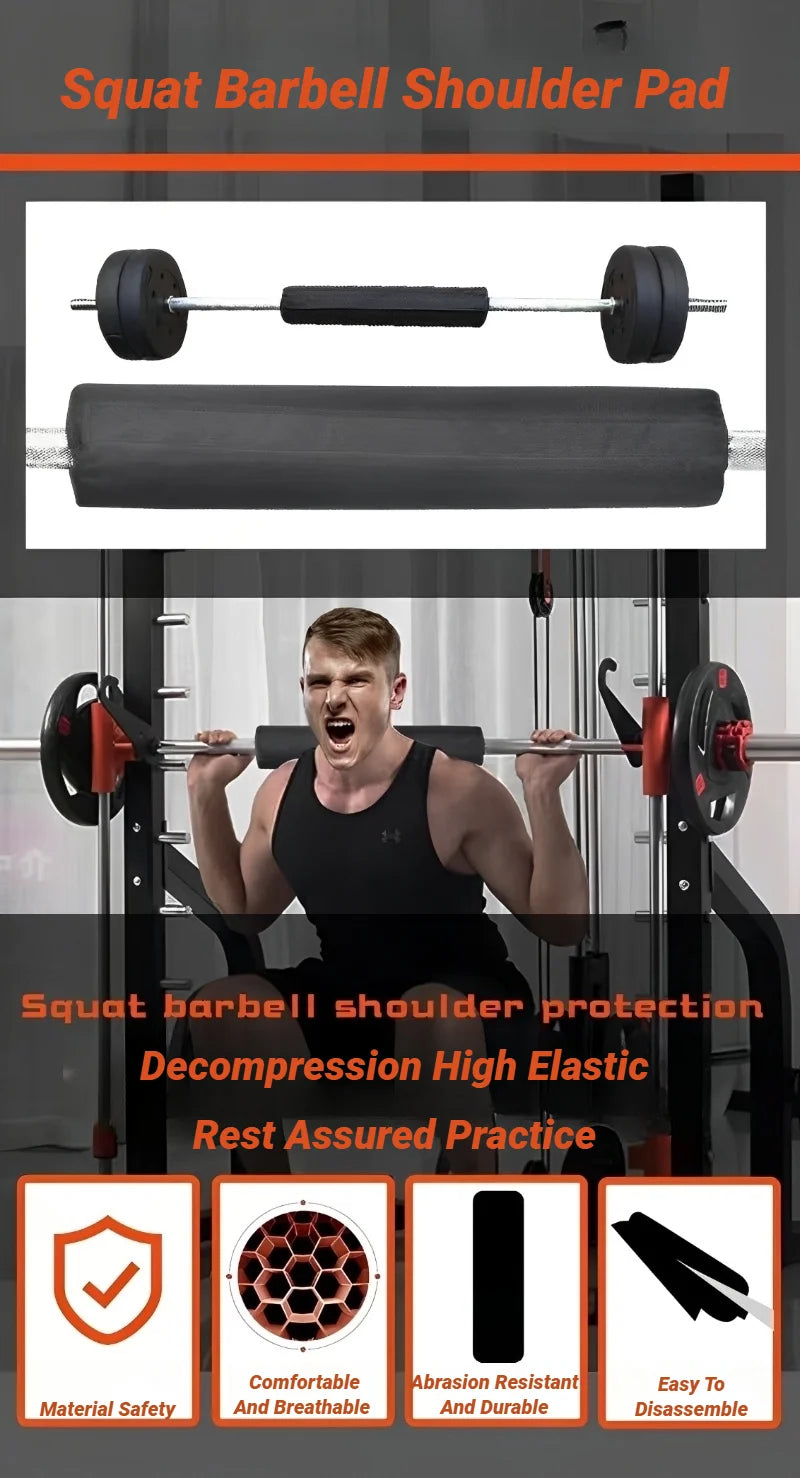 Coussin d'haltères de Fitness, Squat, mousse d'haltérophilie, Protection du cou et des épaules, équipement de gymnastique, coussinets de poussée des hanches, Protection d'haltérophilie
