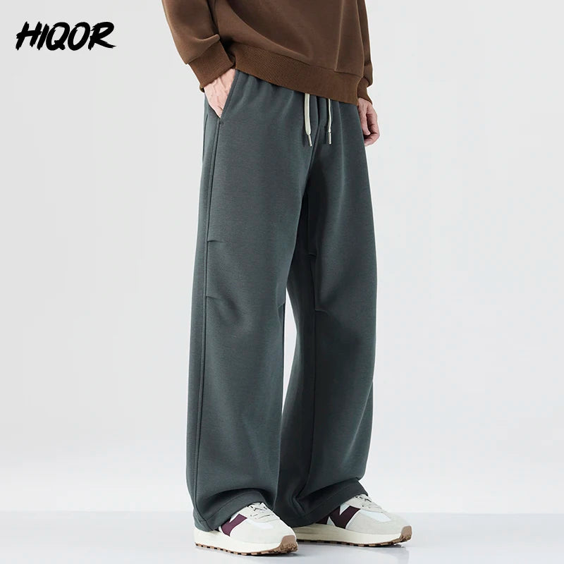 Baggy Fit hommes Decontracté pantalon automne hiver jambe droite ouest pantalon confortable drapé japonais rétro casual pantalon nouveau