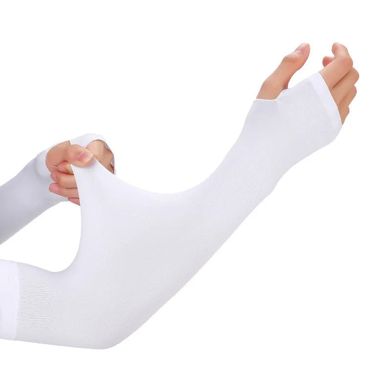 Manchons de protection solaire Ice Silk – Matériau en nylon, SPF 50+, haute respirabilité, blocage UV 99 %+ pour le cyclisme et le sport