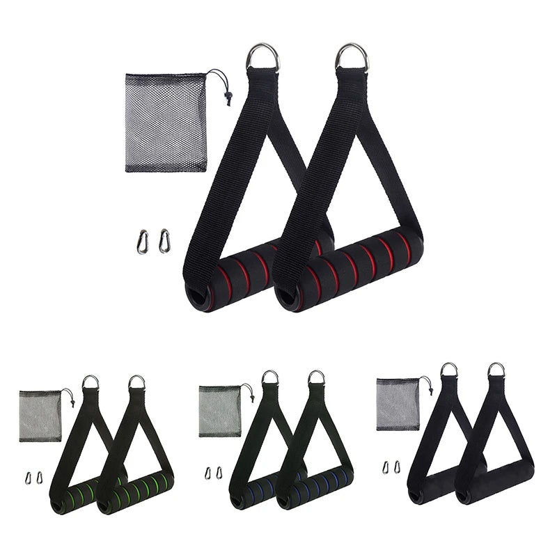 Poignée en métal D-Ring avec crochet pour machine à câble, accessoires de fitness, gym, Foy Grip, entraînement à la maison, 2 bandes