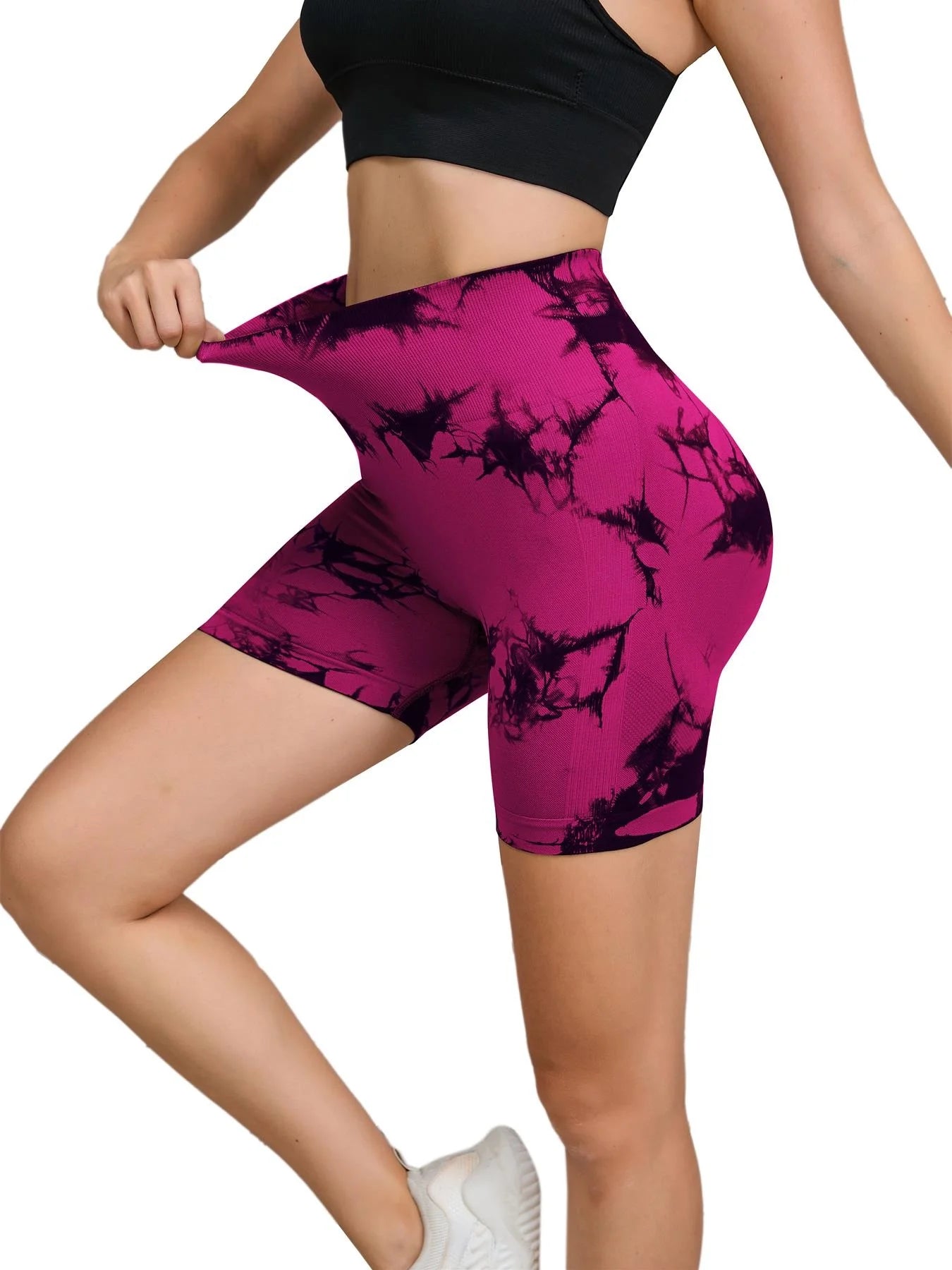 Short Fitness sans couture pour femmes, taille haute et levage des hanches, course à pied, Sexy, Fitness, Yoga