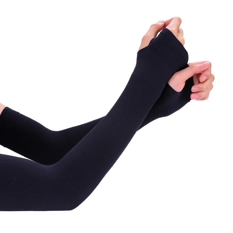 Manchons de protection solaire Ice Silk – Matériau en nylon, SPF 50+, haute respirabilité, blocage UV 99 %+ pour le cyclisme et le sport