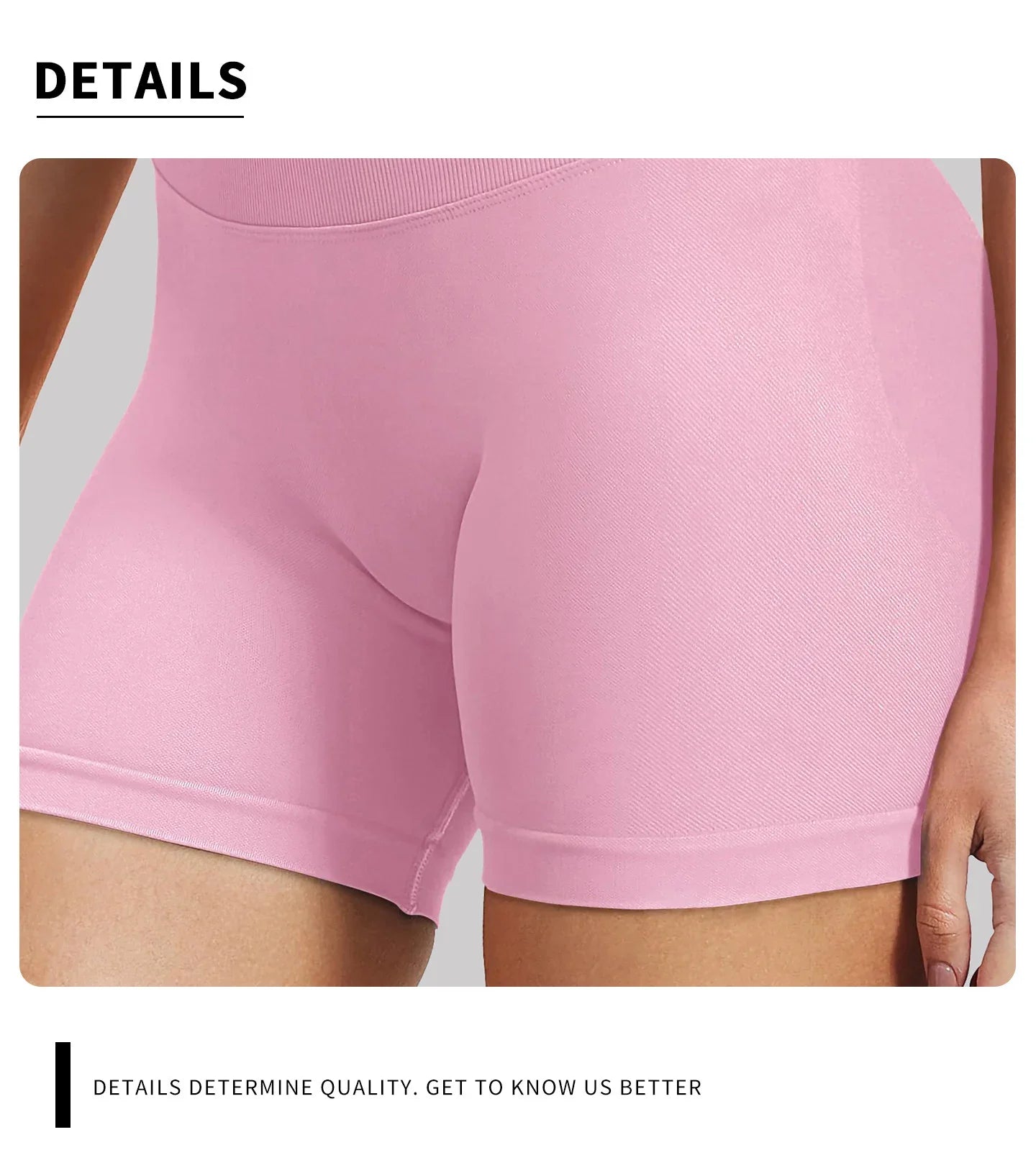 Short Taille basse côtelée sans couture haute élasticité Booty | Fitness Femme