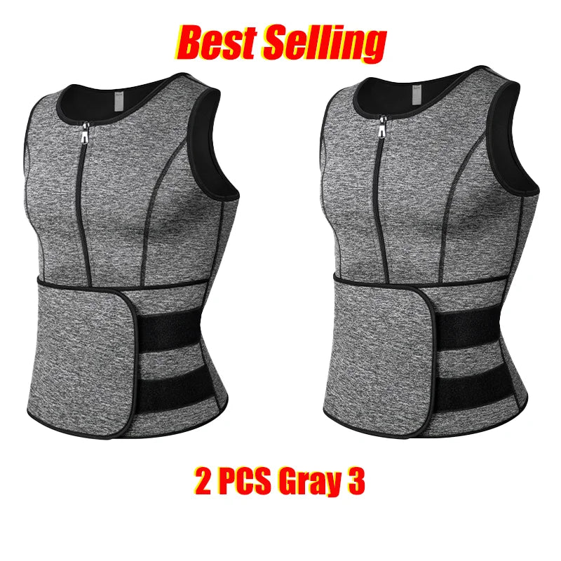 Hommes taille formateur Sauna gilet Fitness Corset Abdomen minceur corps Shaper ventre réduisant Shapewear brûler graisse chemise tondeuse ceinture