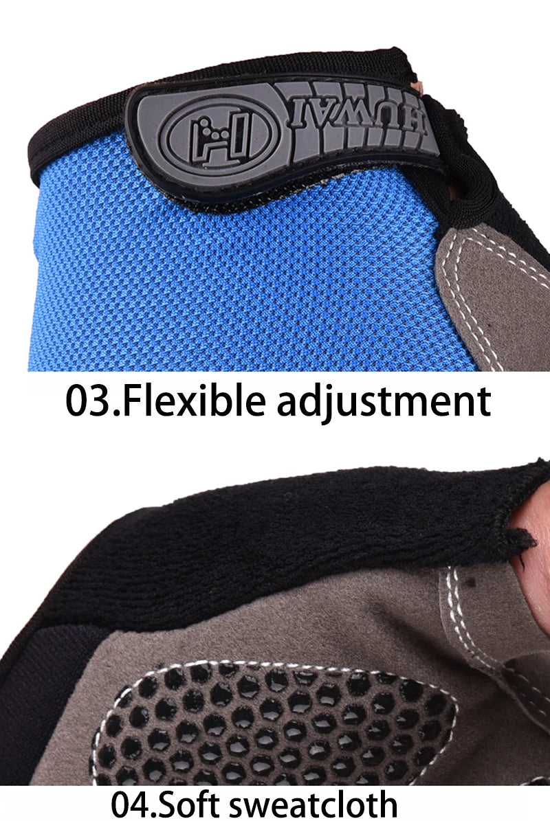 Gants de sport respirants UNISEXE, accessoire d'entraînement sans doigts