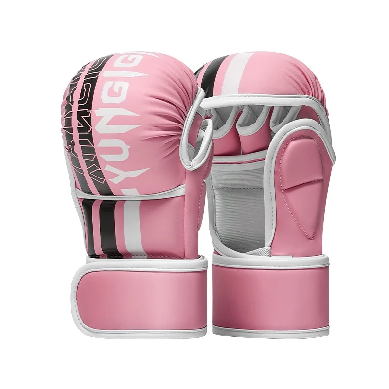 Gants de combat demi-doigt Pur Cuir | MMA - Boxe - Muay Thai |Accessoires C