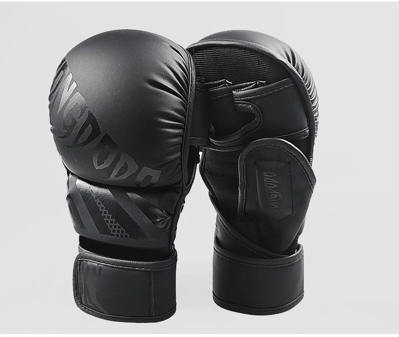 Gants de combat demi-doigt Pur Cuir | MMA - Boxe - Muay Thai |Accessoires C