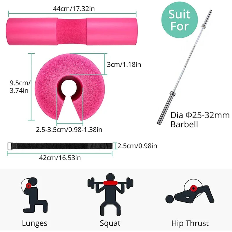 Coussinets d'haltères de levage de poids pour le sport, support de barre de squat, couverture de pince de sport côtelée, protection solide, fournitures de coussinets initiés