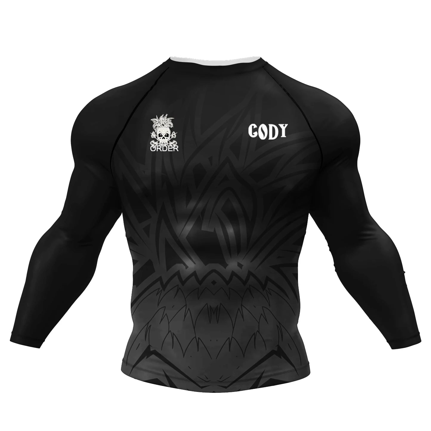 T-shirt de Compression |Manche longue pour Entraînement de combat | Grappling Sportwear mma bjj Combat Rash Guard |Vetement C