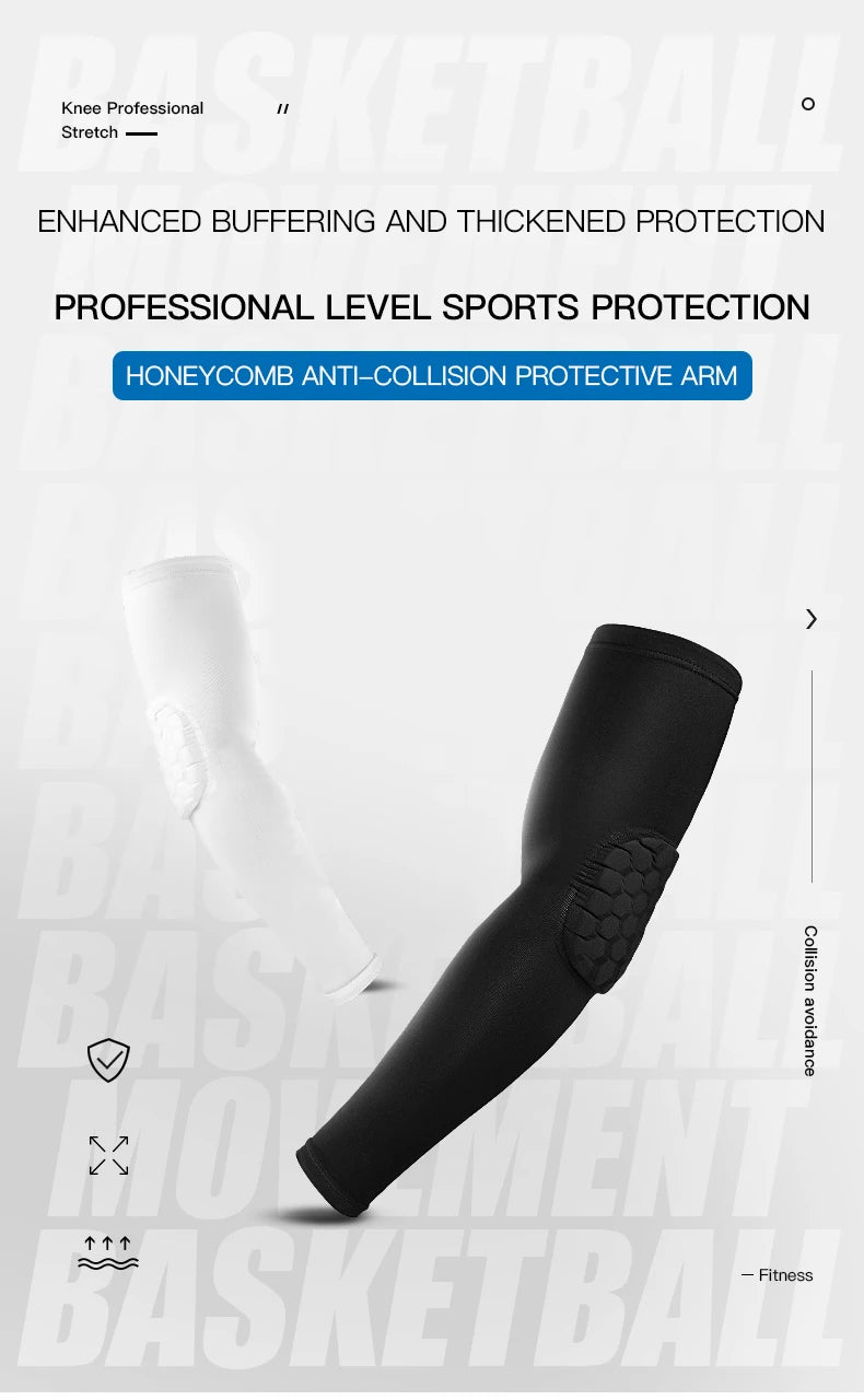 Protection du coude de sport en nid d'abeille, 2 pièces, Anti-collision, Protection de la pression, manchon du bras, basket-ball, cyclisme, équipement de Protection pour le Fitness