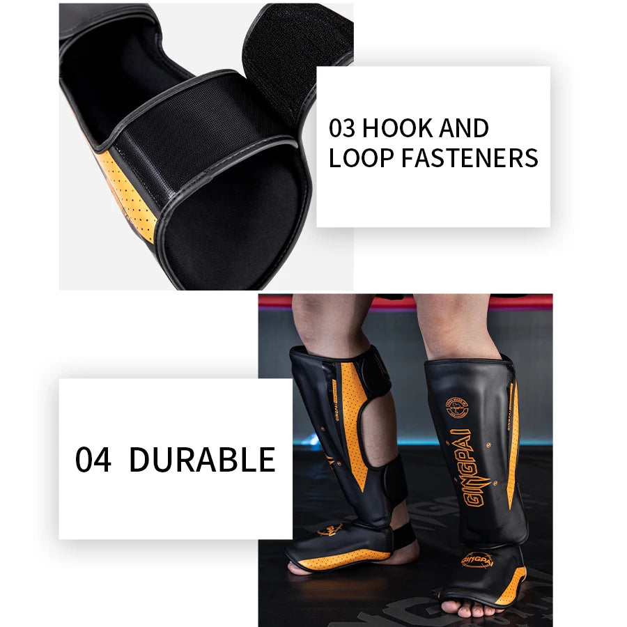 Protecteur de jambe de combat professionnel Sanda Entraînement de boxe adulte Protecteur de pied de tibia adulte Panneau arrière Muay Thai | Accessoires C