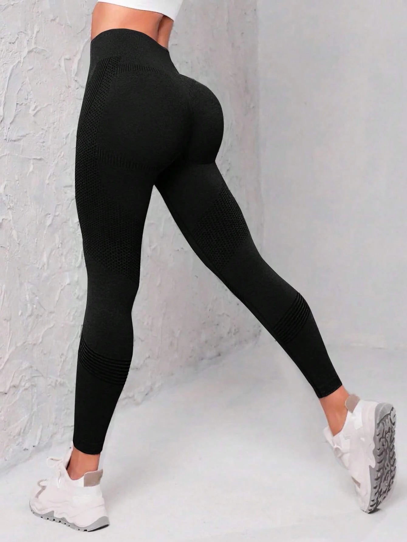 Leggings de sport à taille large sans couture pour femmes