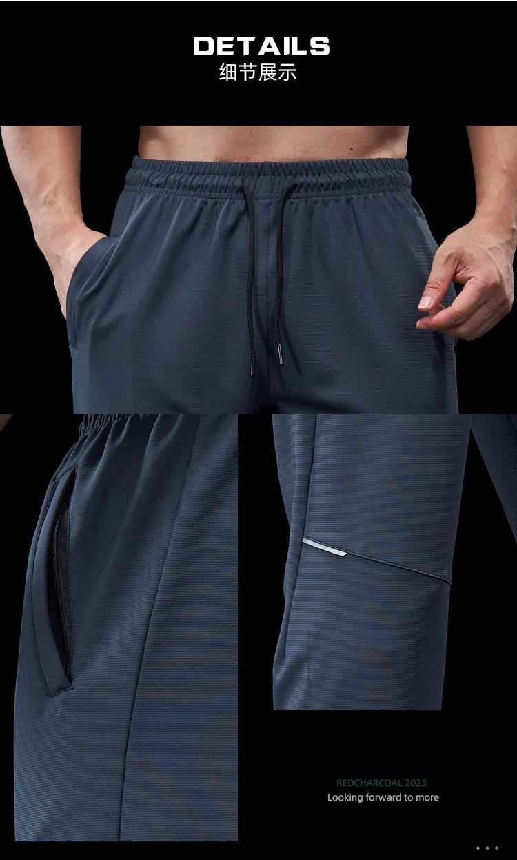Pantalon de course pour hommes, élastique, ample, à séchage rapide, pour entraînement, Jogging, exercice, Slim, automne et hiver