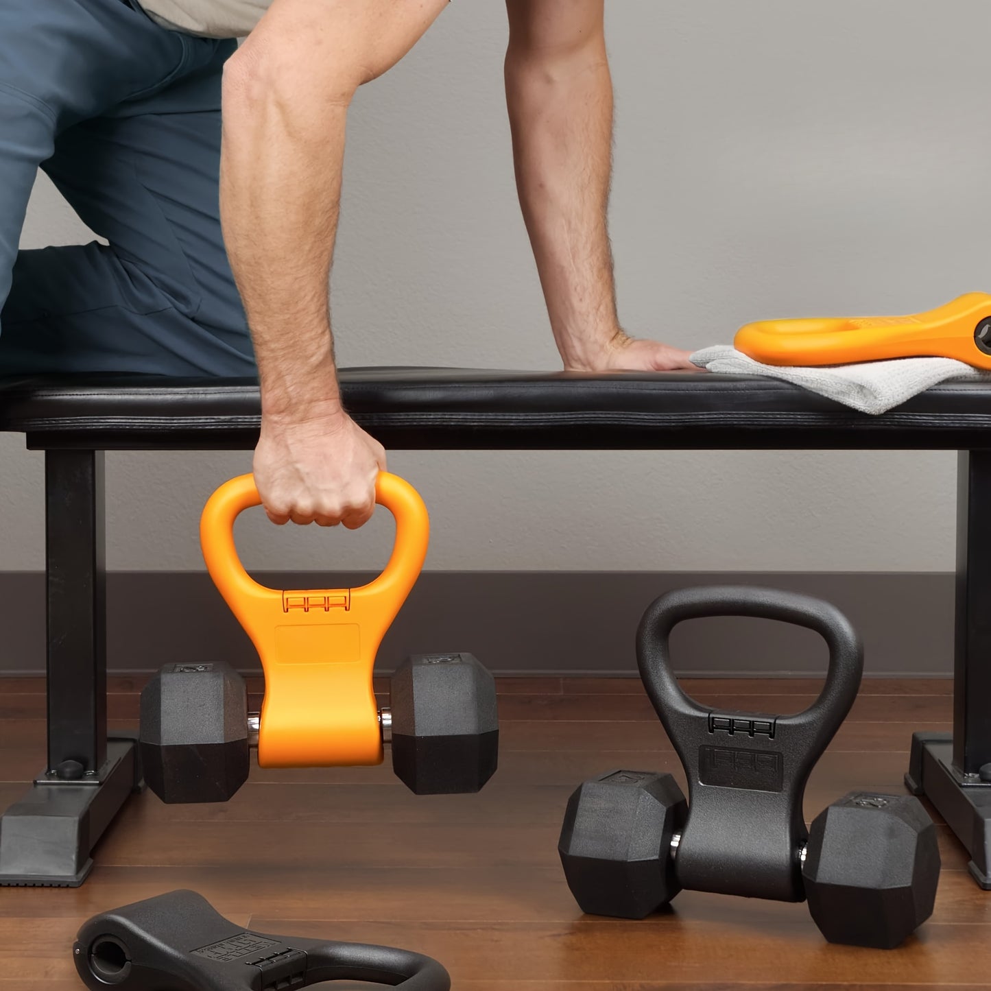 Poignée de kettlebell réglable Idéal pour musculation