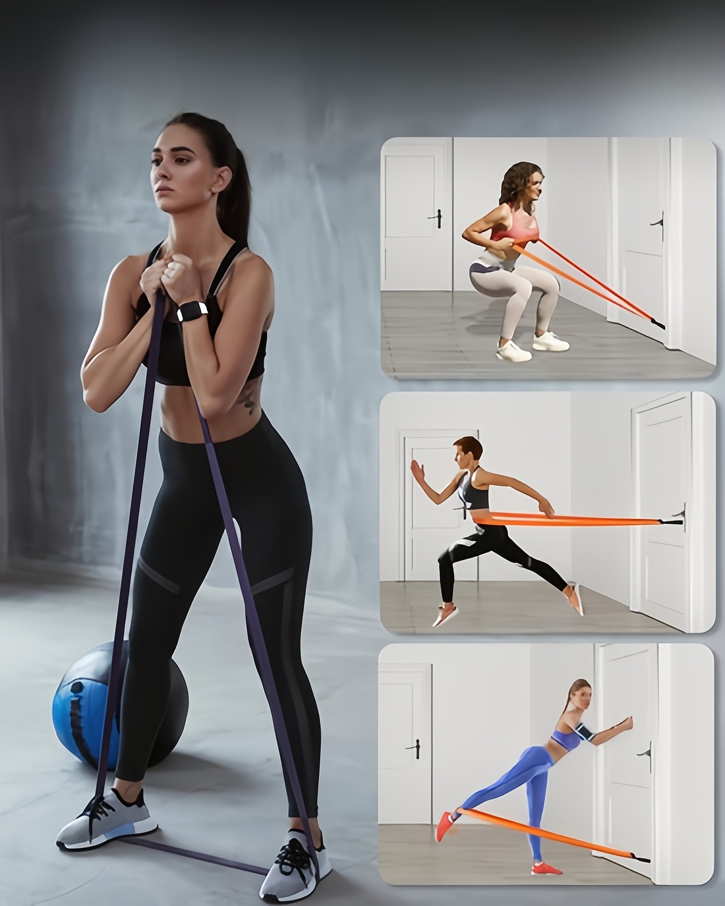 Bande de résistance robuste|||||||||| de 5 à 230 lb d’une longueur de 82 pouces - 5 options de couleurs (vert, bleu, noir, rouge, doré) | 5-230 lb Niveaux de poids | Musculation et musculation pour hommes et femmes | Opération multicolore