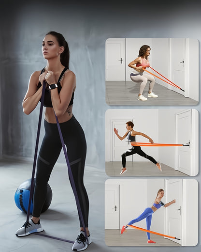 Bande de résistance robuste|||||||||| de 5 à 230 lb d’une longueur de 82 pouces - 5 options de couleurs (vert, bleu, noir, rouge, doré) | 5-230 lb Niveaux de poids | Musculation et musculation pour hommes et femmes | Opération multicolore