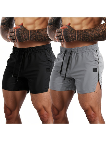 Short de sport léger à séchage rapide 2pcs | Fitness Hommes
