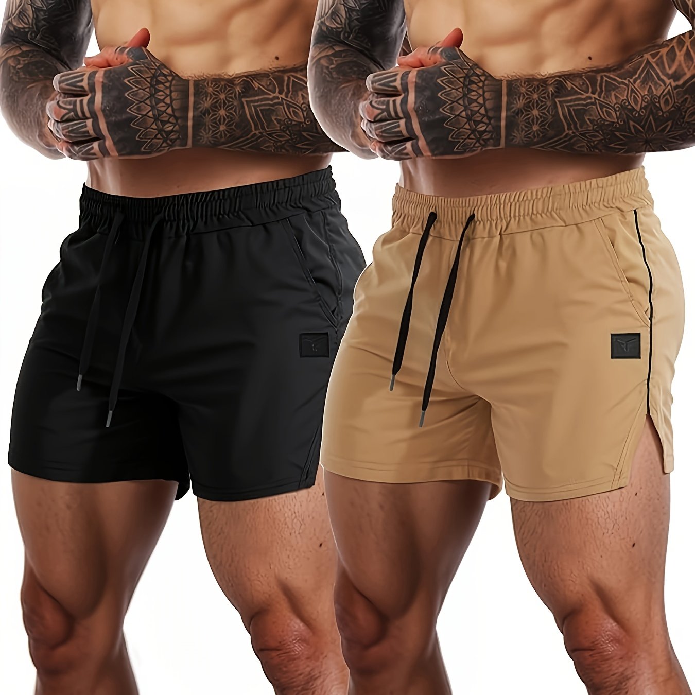 Short de sport léger à séchage rapide 2pcs | Fitness Hommes