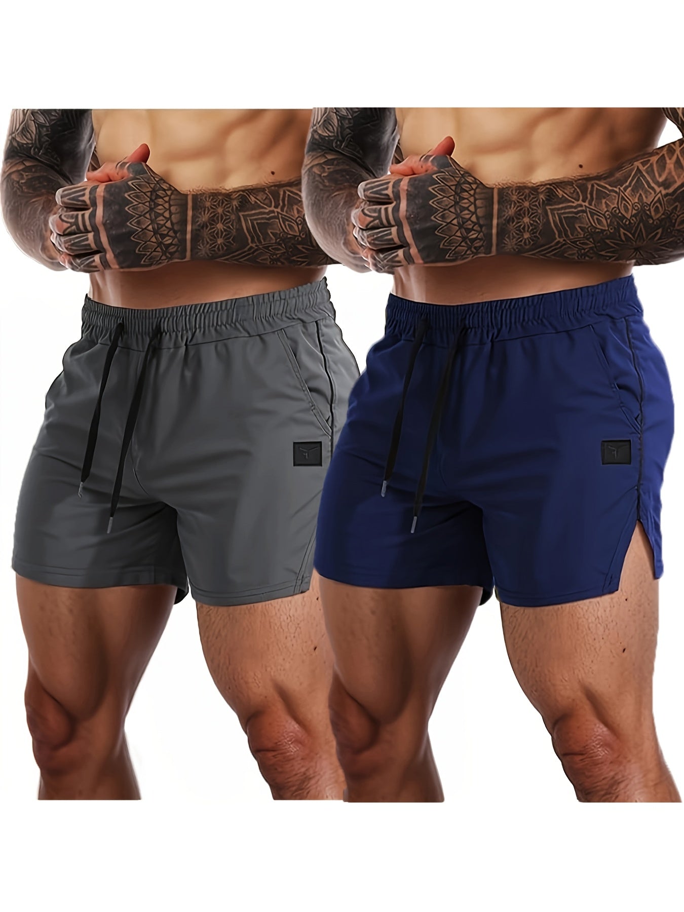 Short de sport léger à séchage rapide 2pcs | Fitness Hommes